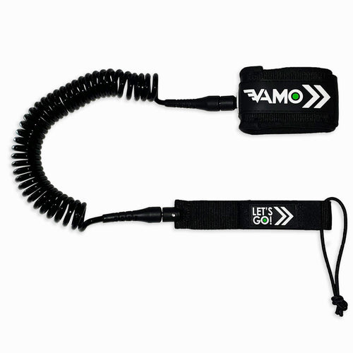 9.5' 'LITE' Full Coiled SUP Paddleboard Leash - Black
