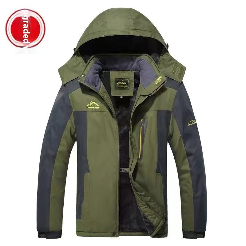 Winter Long Sleeved Windproof Ski Jacket Down